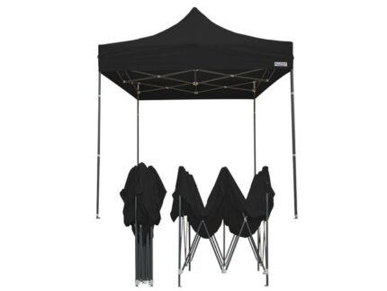 FRANCE BARNUMS -Tente Pliante 2x2m | Tonnelle 4m² | Abri, Jardin, Terrasse| Acier 31mm | Noir