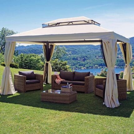 Gazebo en aluminium 3x4