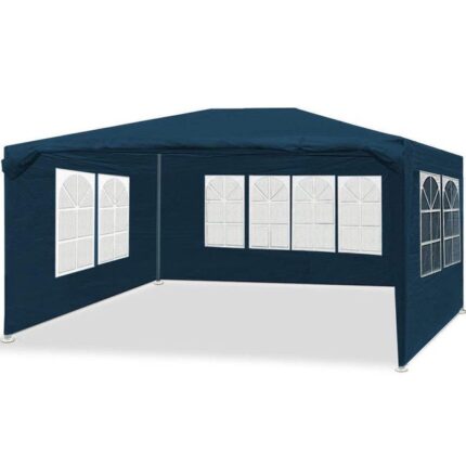 MaxxGarden Tonnelle de Jardin 3x4 m - 12m² - Pavillon pliante - Avec Panneaux Latéraux - Tente de Jardin Réception Rapide à Installer - Bleu