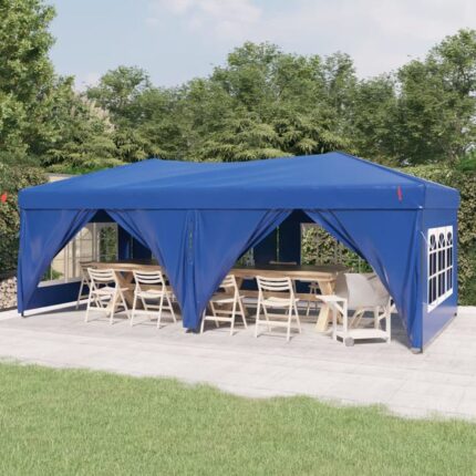 Maison Exclusive - Tente de réception pliable avec parois Bleu 3x6 m