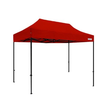 FRANCE BARNUMS | Chapiteau Tonnelle Tente pliante en Acier 30mm | 3x4,5m Sans murs - Rouge