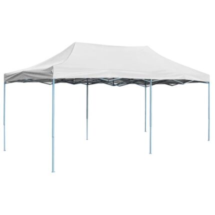The Living Store - Tente de réception pliable professionnelle 3x6 m Acier Blanc