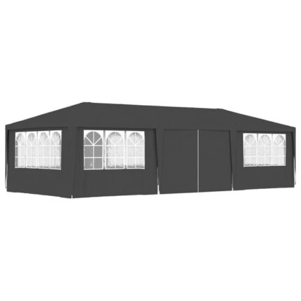 The Living Store - Tente de réception et parois latérales 4x9 m Anthracite 90 g/m²
