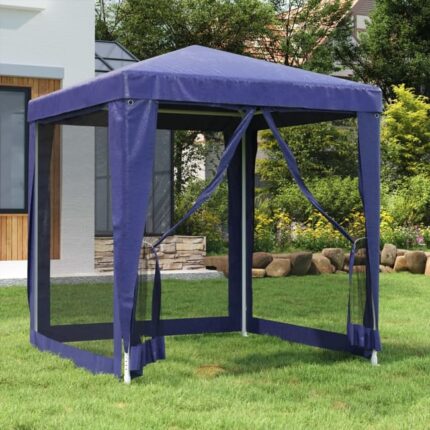 Maison Exclusive - Tente de fête avec 4 parois latérales en maille Bleu 2x2 m PEHD