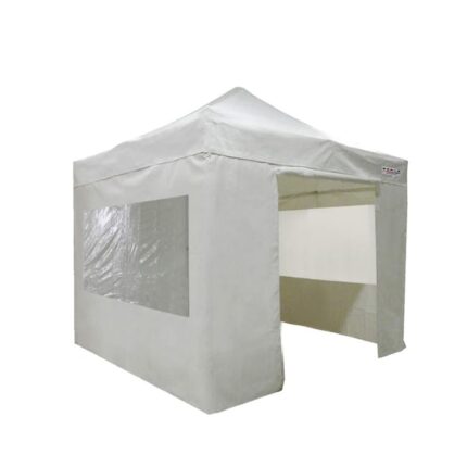 FRANCE BARNUMS | Chapiteau Tonnelle Tente pliante en Acier 30mm | 3x3m Pack fenêtres - Blanc