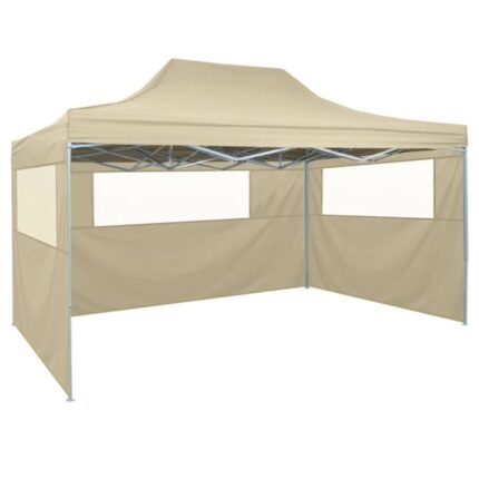 Maison Exclusive - Tente pliable avec 3 parois 3 x 4,5 m Crème