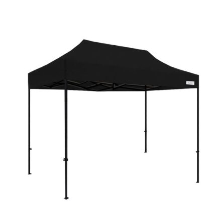 FRANCE BARNUMS | Chapiteau Tonnelle Tente pliante en Acier 30mm | 3x4,5m Sans murs - Noir